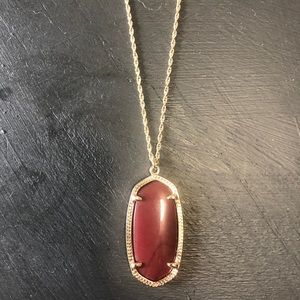 Kendra Scott Elle Necklace in Maroon